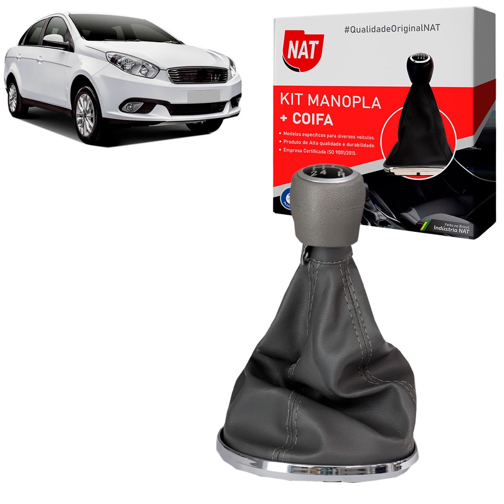 Manopla + Coifa Fiat Grand Siena 2012 Até 2020 em Oferta na Shopee
