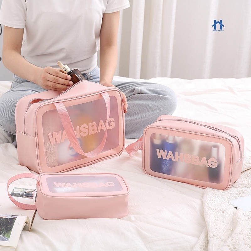 Bolsa Necessarie Transparente WashBag Organizadora Impermeável 3 TamanhosHH Utilidades HH UTILIDADES