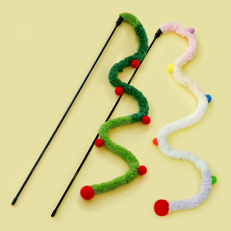 Lagarta De Pena De Brinquedo Gato Teaser Brinquedos Interativos Engraçada Natal Bola De Pêlo De Suprimentos Para Animais