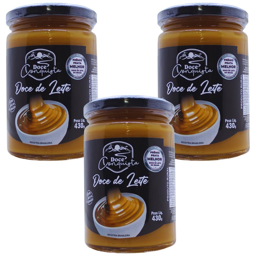 DOCE DE LEITE PURO 430G TRADICIONAL DOCE CONQUISTA KIT 3 UND