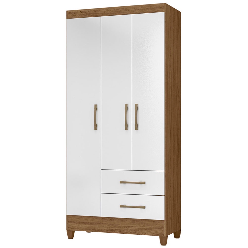 Roupeiro Moval 3 Portas 2 Gavetas Lima em Oferta na Shopee