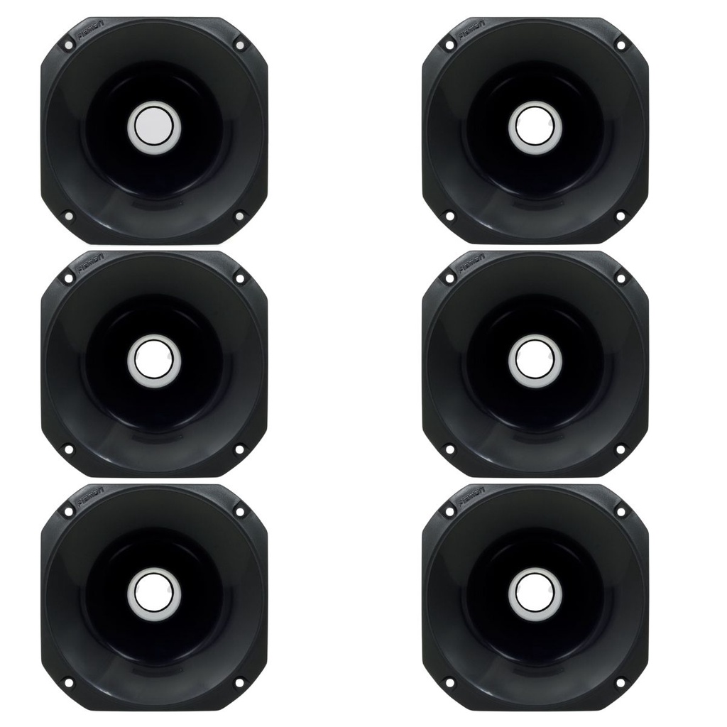 Kit 6 Cornetas Plásticas Curta LC14-50 - Preta em Oferta na Shopee