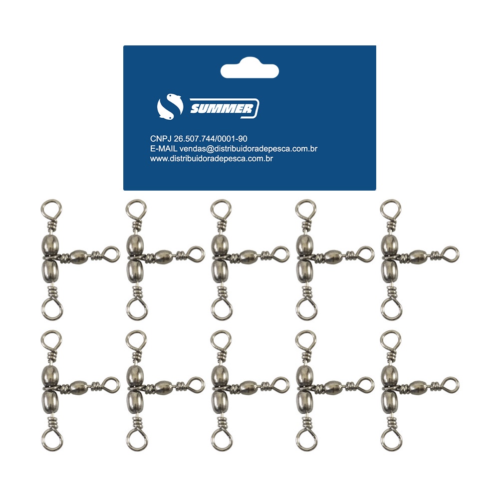 Girador Triplo 10X12 Black Nickel Cartela 10pçs Summer