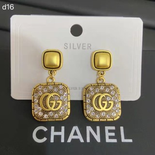 Versão Coreana Dos Brincos Retro GG 2022 Diamante De Luxo Com Temperamento Trendy Ins Network Celebrity with The Same