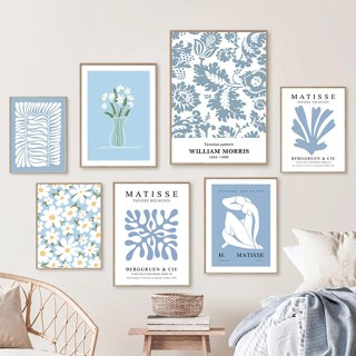 Azul Henri Matisse William Morris Mercado De Flores Pintura Em Tela Pôsteres E Impressões Fotos De Parede Para Decoração De Sala De Estar
