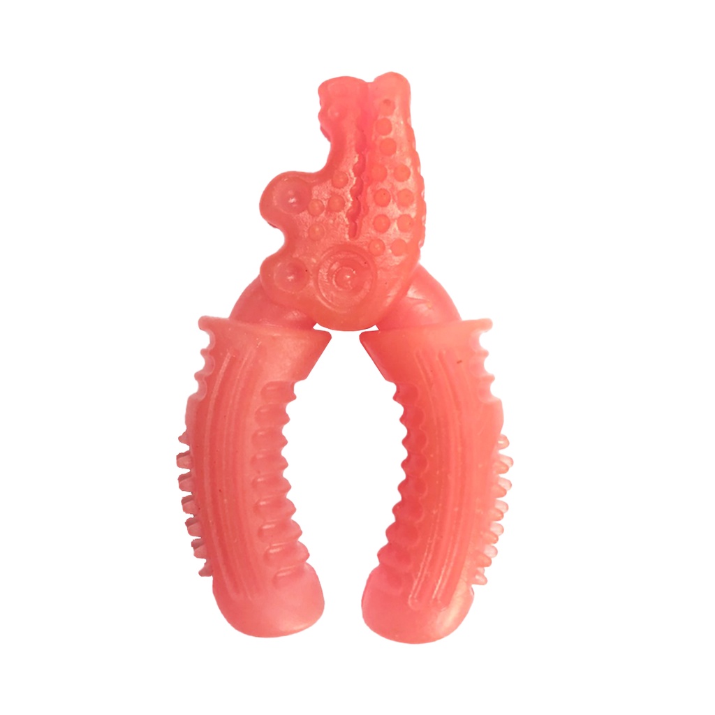 Mordedor Osso Gelado Brinquedo Pet Congelável 12cm Cães Porte Médio - Rosa