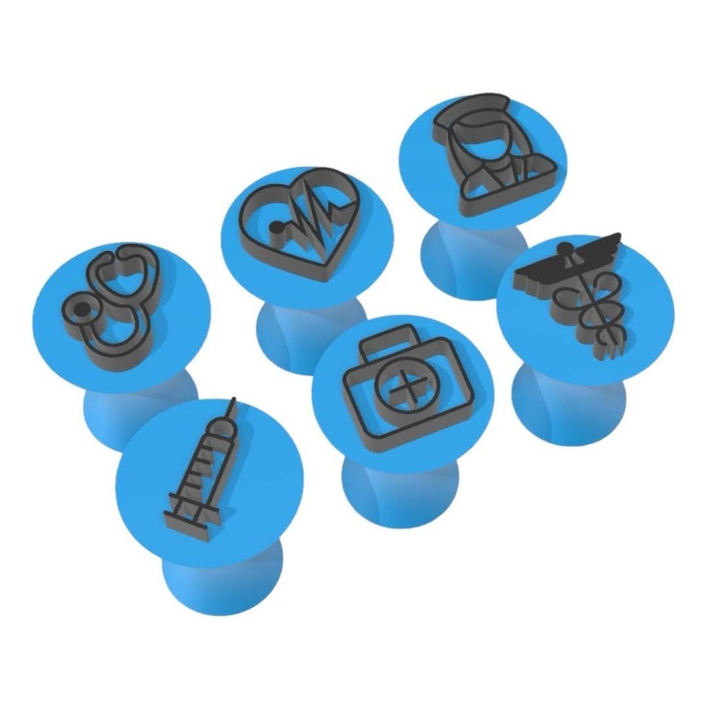 Kit 6 Carimbo Marcador Brigadeiro Enfermeira Hospital Médico em Oferta na Shopee