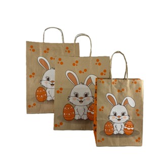 Sacola LC Kraft Natural Alça Natural - Pascoa Rabbit c/10un em Oferta na Shopee