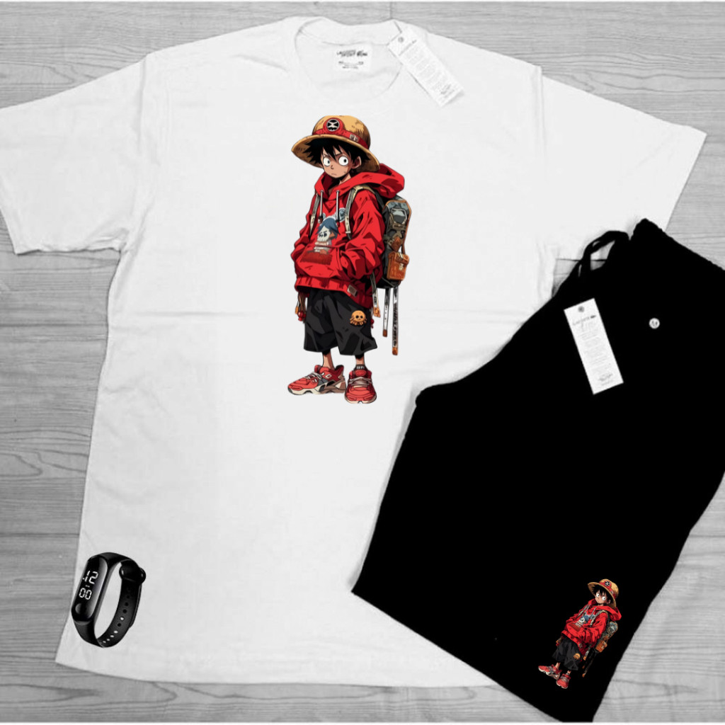 Conjunto Kit camiseta 100% algodão 30,1 bermuda leve para caminhada e academia ONY SERIE  + RELOGIO DIGITAL