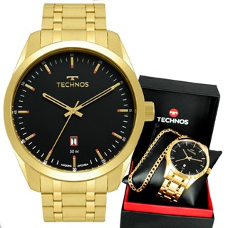 Relógio Technos Masculino Analógico Dourado 2115MSBS/4P Garantia de Um Ano em Oferta na Shopee