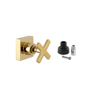 Acabamento Para Registro Quadrado Cruzeta Dourado Brilhante Chuveiro Banheiro Padrão Docol em Oferta na Shopee