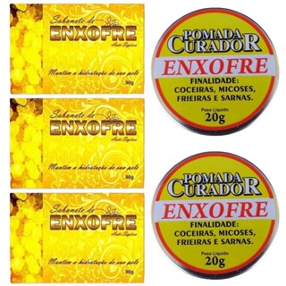 2 Pomada E 3 Sabonete Enxofre bionature Escabiose - Sarna - Micoses em Oferta na Shopee