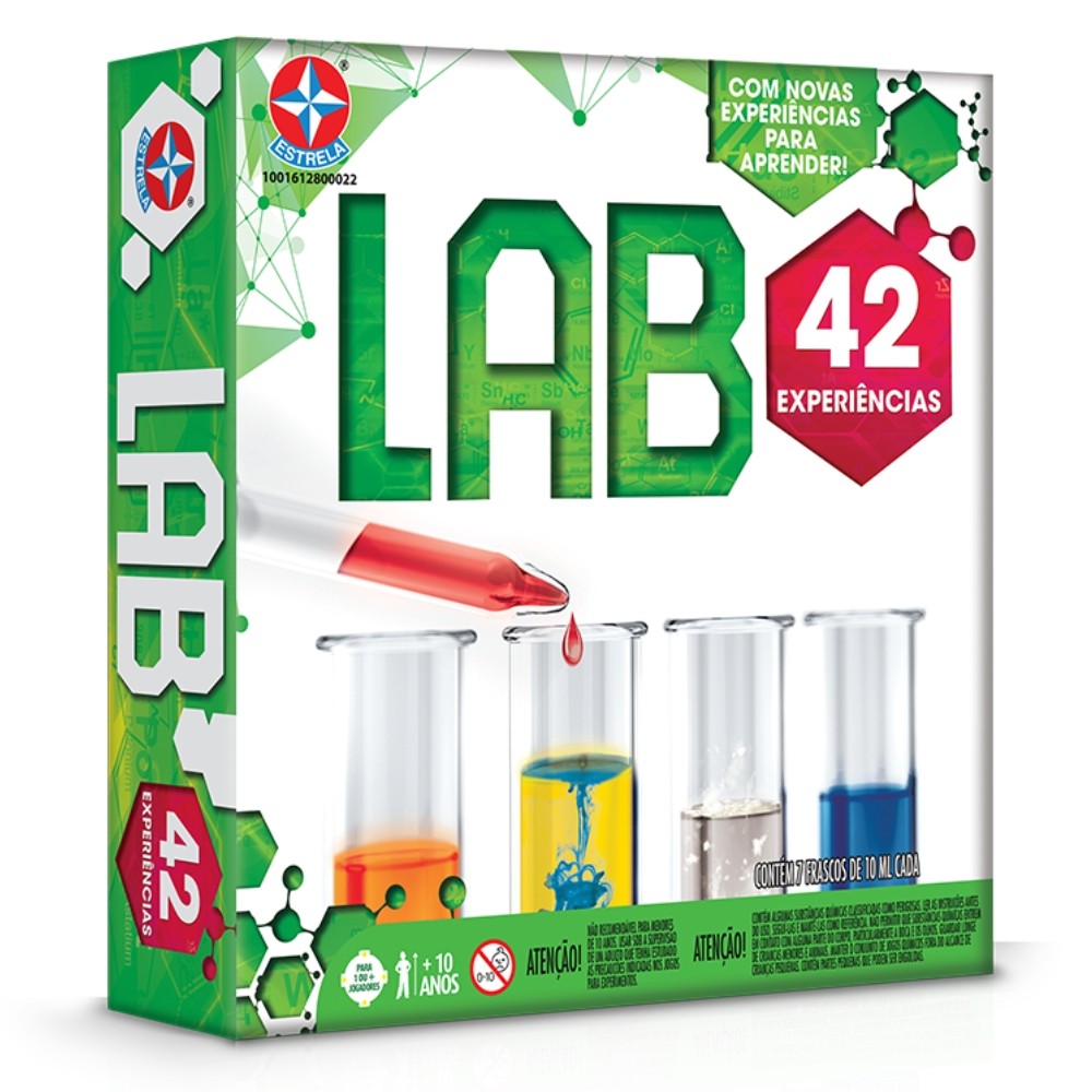 JOGO LAB 42 KIT DE EXPERIÊNCIAS ESTRELA ATIVIDADES FRASCOS SUBSTÂNCIAS QUÍMICA CIENTISTA LABORATÓRIO em Oferta na Shopee