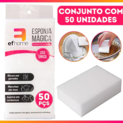 Kit Esponja Mágica Bucha Melamina Tira Mancha Original Desengordura Limpeza