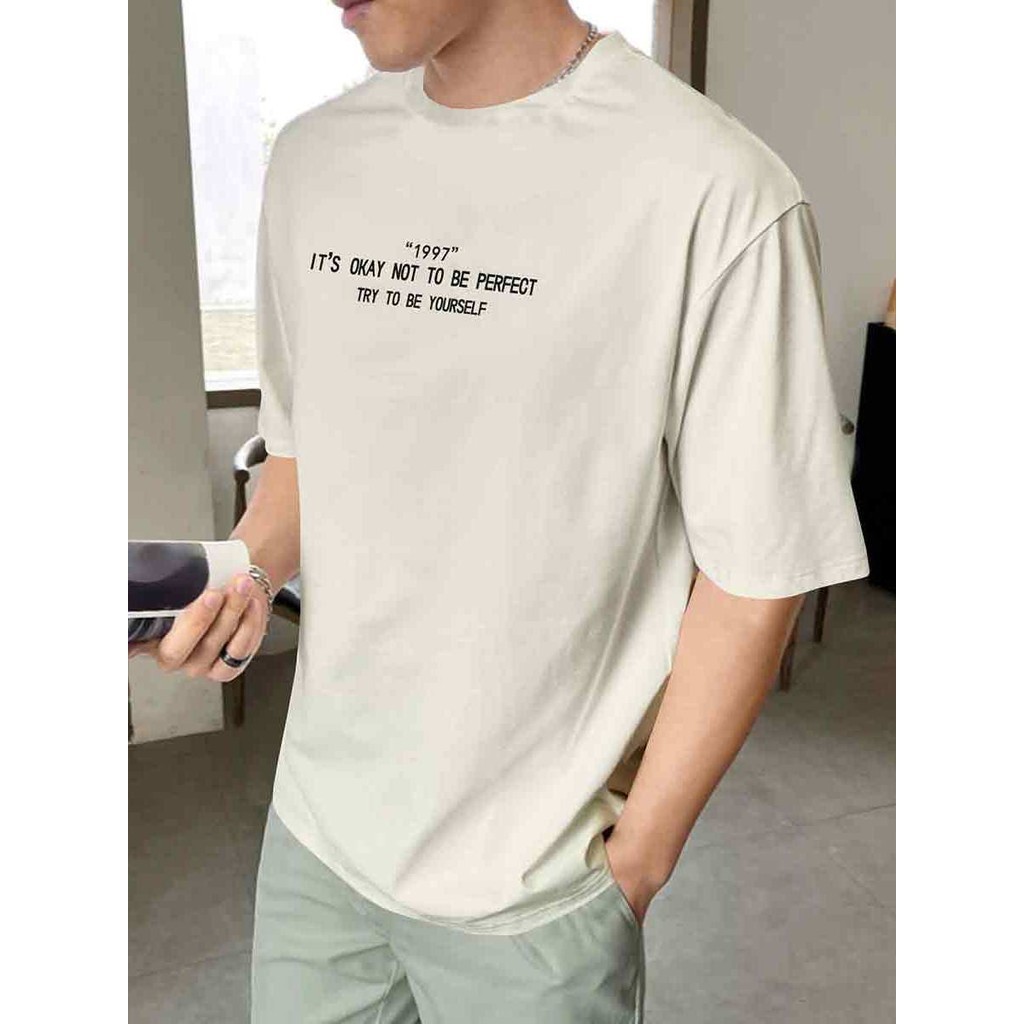 Blusa Its Okay Not To Be Perfect Casual Básica T Shirt Colorida Larga Lisa Plus Size Camiseta