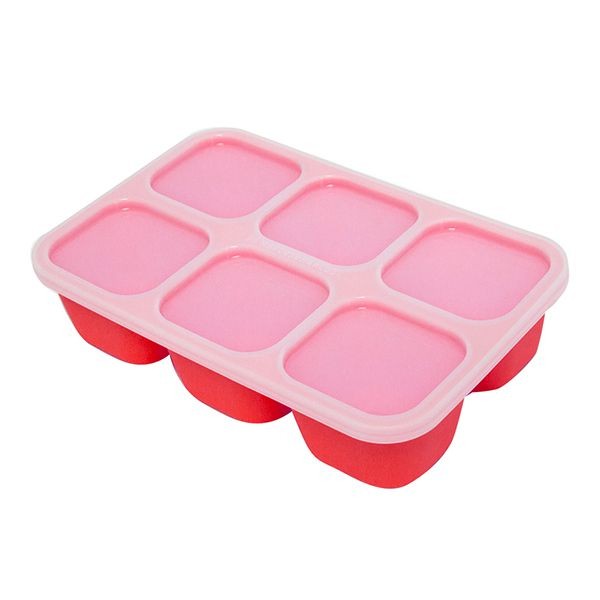 Porta Papinha de Silicone com Tampa 6 Cubos (60ml) Leão - Marcus & Marcus