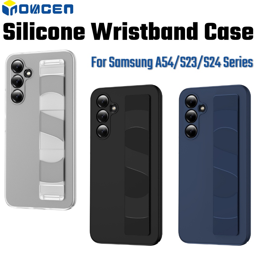 INOVAGEN Para Samsung A54 , S23 Plus S24 Ultra Series Caixa Telefônica Com Alça De Pulso Capa De Silicone Telefone