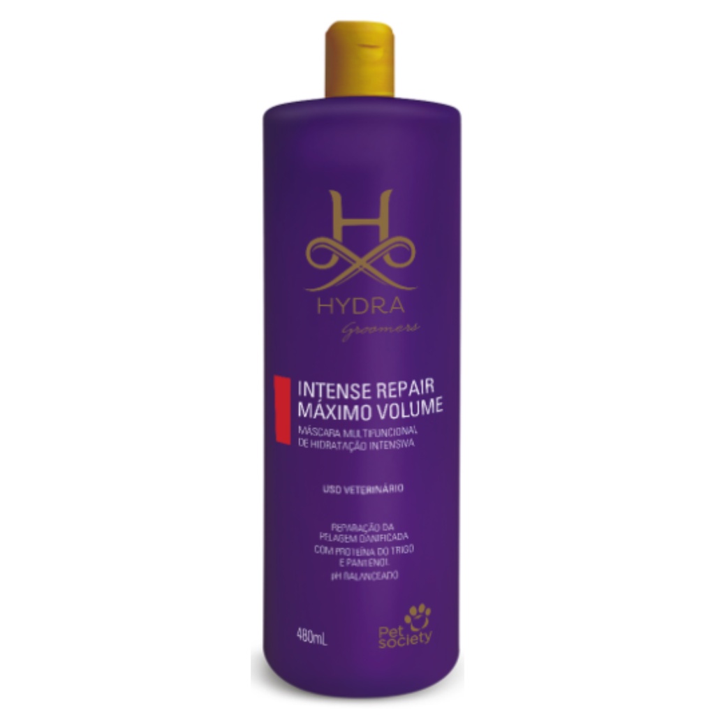 Máscara Intense Repair Maximo Volume Hydra Pet Society 480ml - Pets