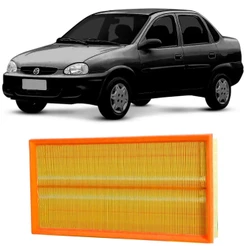 Filtro Ar Corsa Sedan Classic 1.0 2002 A 2005 Metal Leve