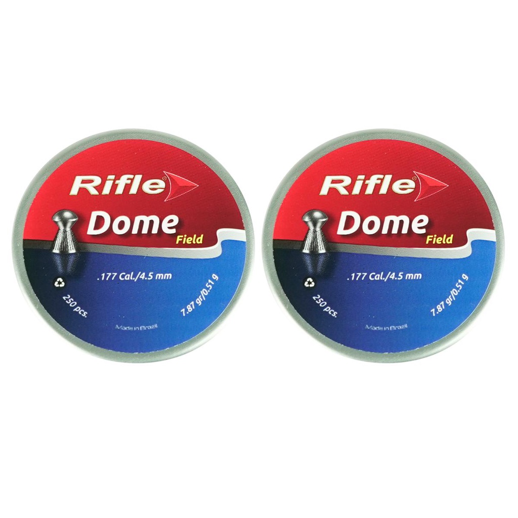 2x Chumbinho/Carabina 4.5mm 250un Rifle Dome 7.81gr em Oferta na Shopee