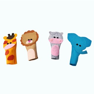 Dedoche De Feltro Animais Da Safari Kit Com 4