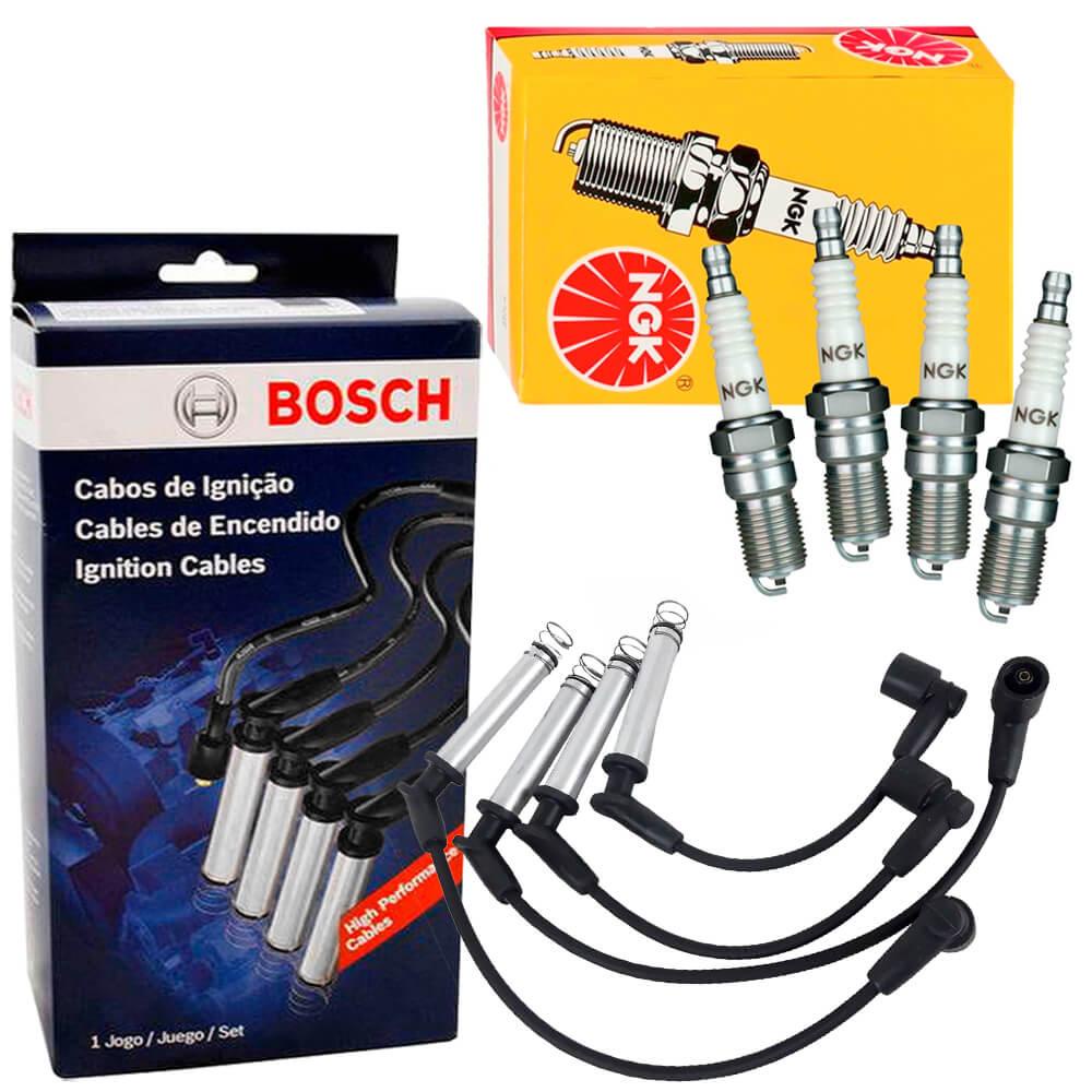 Kit Cabo Bosch + Vela Ngk Fiat Siena 1.0 1.3 2002 A 2004