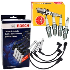 Kit Cabo Bosch + Vela Ngk Fiat Siena 1.0 1.3 2002 A 2004