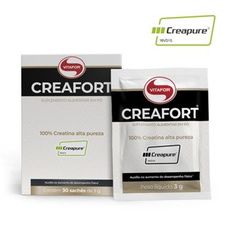 Creafort (Creapure) Creatina Monohidratada em Pó Alta Pureza 30 sachês 3g Vitafor