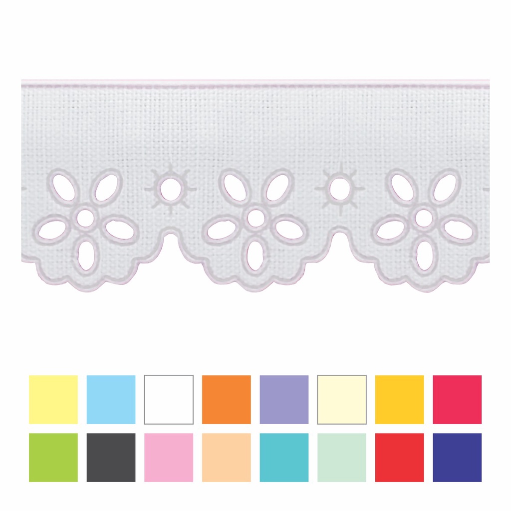BORDADO INGLES 2,4CM X 10M MOD 1006 BABY SONIC AVIAMENTOS