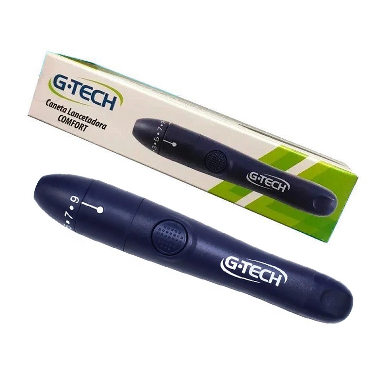 Caneta Lancetadora Glicose Diabetes Glicosimetro Hospitalar Médico - G Tech em Oferta na Shopee