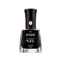 Esmalte Risqué Diamond Gel Cremoso Preto Caviar
