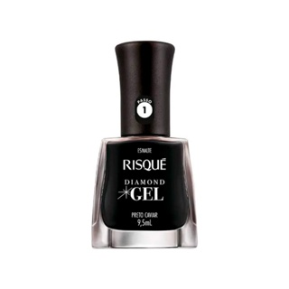 Esmalte Risqué Diamond Gel Cremoso Preto Caviar em Oferta na Shopee