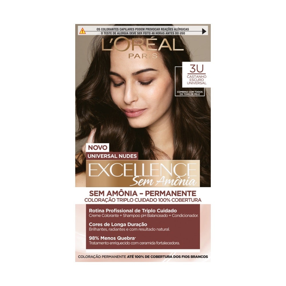 Coloração Imédia Sem Amônia Excellence Universal Nudes Shade Castanho Escuro 3U em Oferta na Shopee