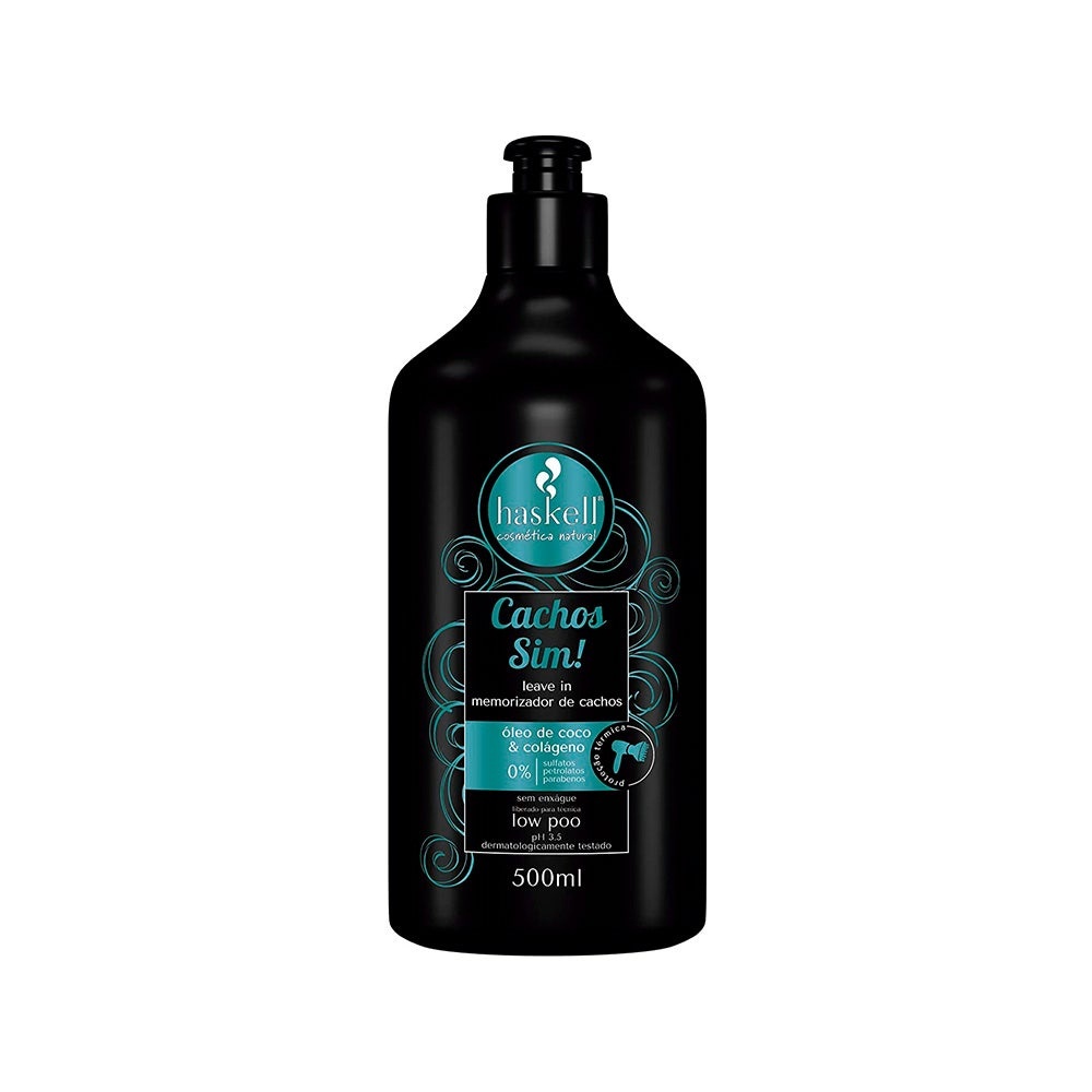 Creme para Pentear Leave-In Haskell Memorizador de Cachos Sim! 500ml - Beauty