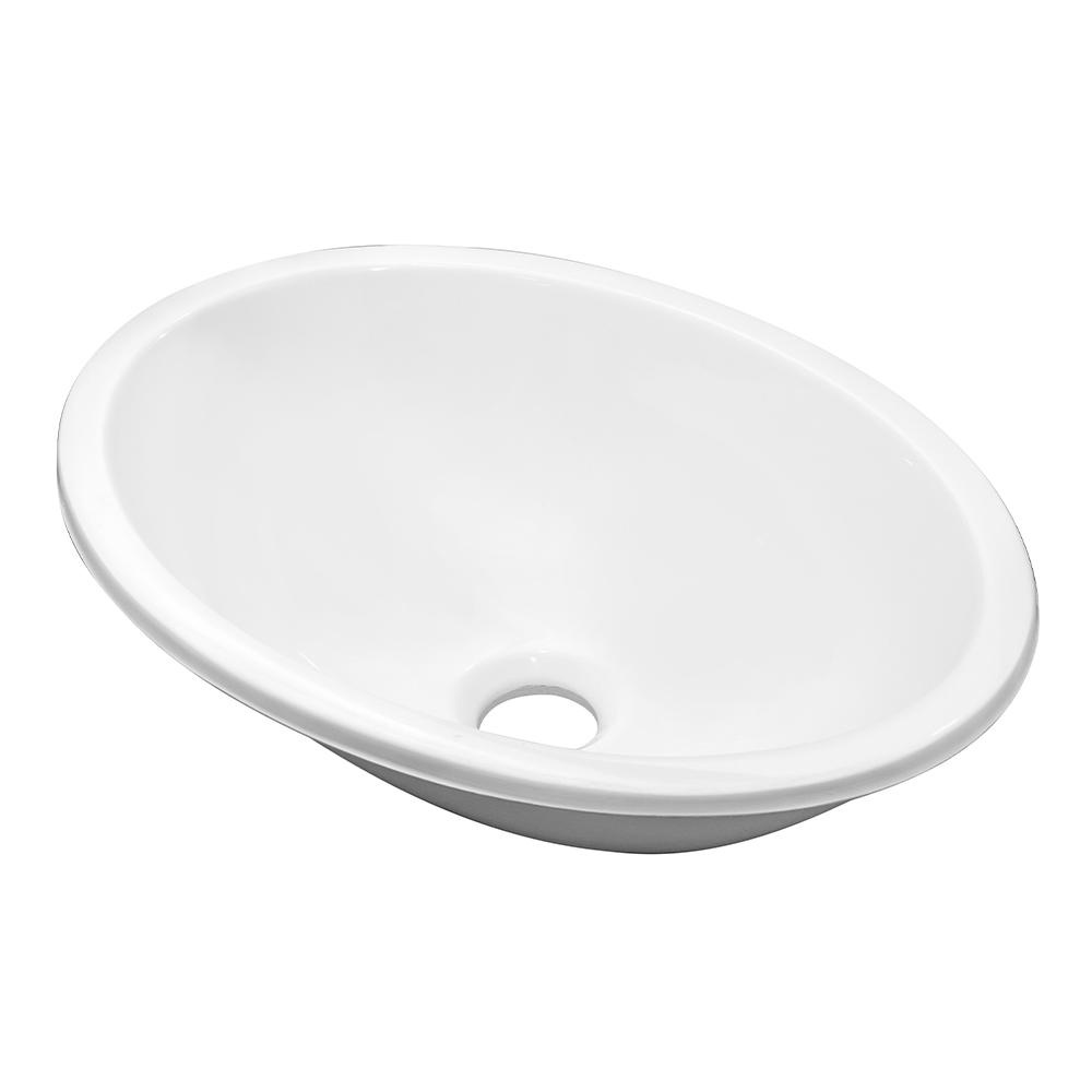 Cuba Pia para Banheiro Oval Sophia Branco - Home & Living