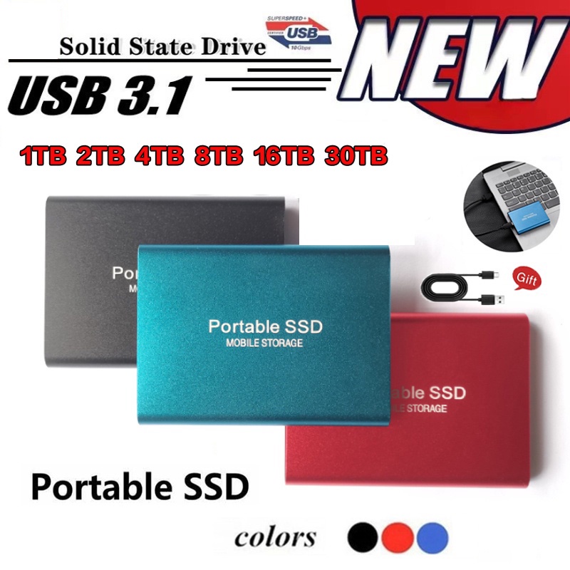 HD Externos SSD 16TB/30TB USB3.0 Disko Rígido Externo De 8TB/4TB Portable Solid State Drive 1TB/2TB Externo Hard Drive