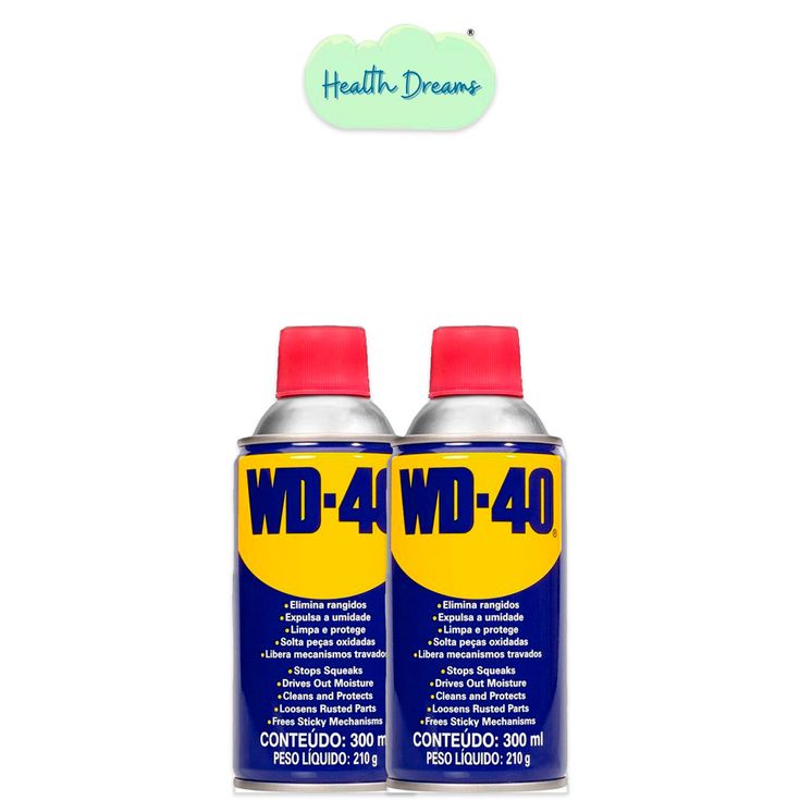 Kit com 02x WD-40 Oléo Lubrificante Desengripante Produto Original [Tamanho 300ml]