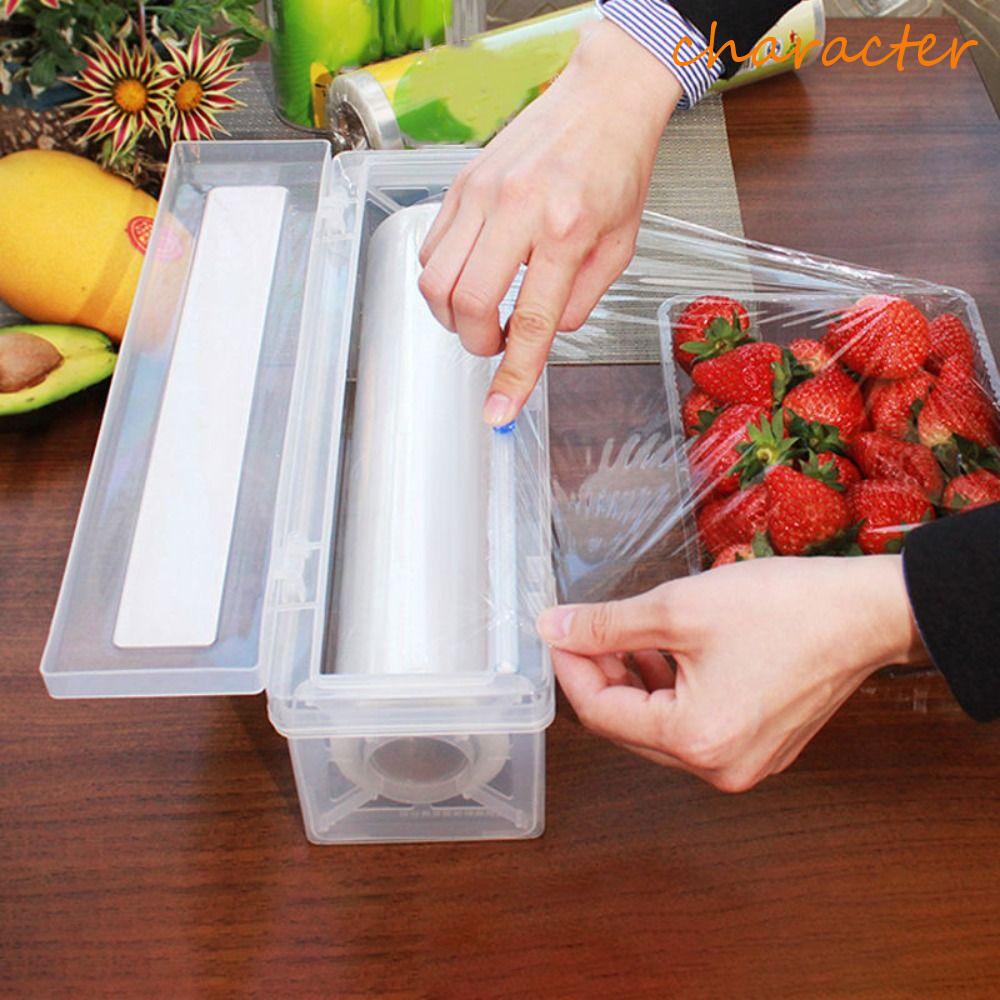 Cortador De Filme Aderente De Personagem Recarregável Ajustável Ferramenta De Cozinha Caixa De Armazenamento De Envoltór