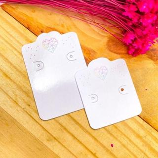 50 Tag/Cartela Branca para 1 par de Brincos médio em Oferta na Shopee