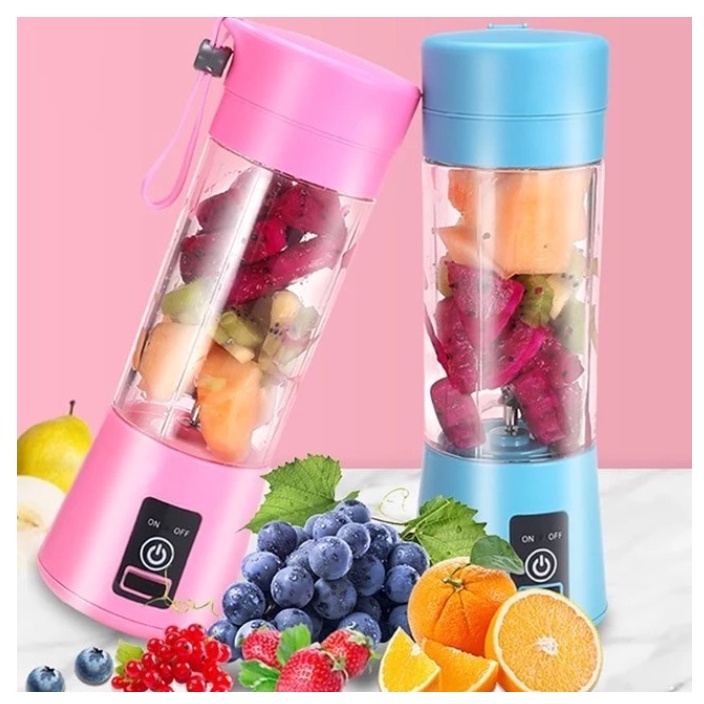 Mini Liquidificador Portátil Shake Juice Cup 6 Laminas 380ml + Cabo USB