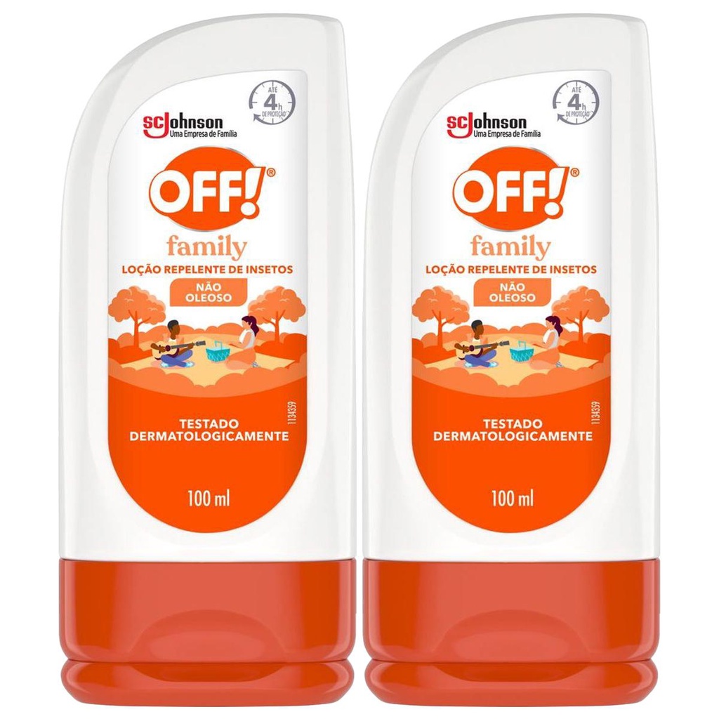Kit 2 Repelente de Insetos Off! Loção Family 100ml em Oferta na Shopee