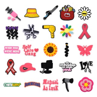 Pvc Sapato Encantos Cruz Chapéu Beleza padrão bonito Acessórios Sapato pinos Fivela Para As Mulheres Menina Sandálias Chinelos Decoração Presentes