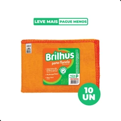 Kit Pano Flanela Tam P 10 Unidades 100% Algodão Brilhus