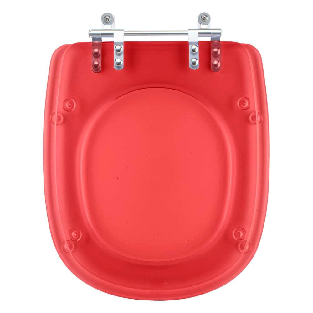 Assento Sanitario Poliester Sabatini Vermelho Translucido para vaso Icasa