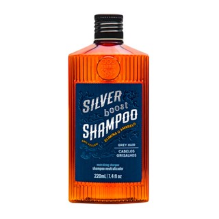 Shampoo para Cabelos e Barbas Grisalhas QOD Barber Shop Silver Boost 220ml