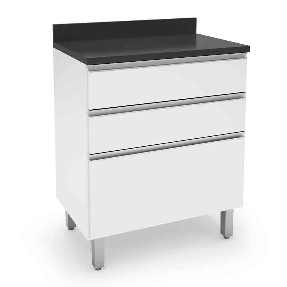 Balcão de Cozinha e Lavanderia 0,70m Top Class Branco em Oferta na Shopee