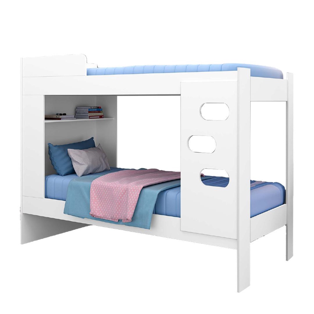 Beliche Floripa para Colchão 0,88m com Nicho Organizador J&A Branco em Oferta na Shopee