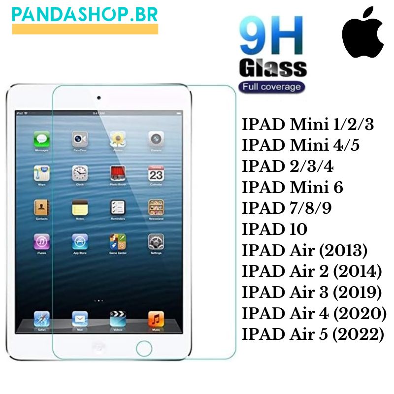 Pelicula De Vidro Anti-Impacto Para Todos Os Modelos IPAD 1/2/3/4/5/6/7/8/9/10 M