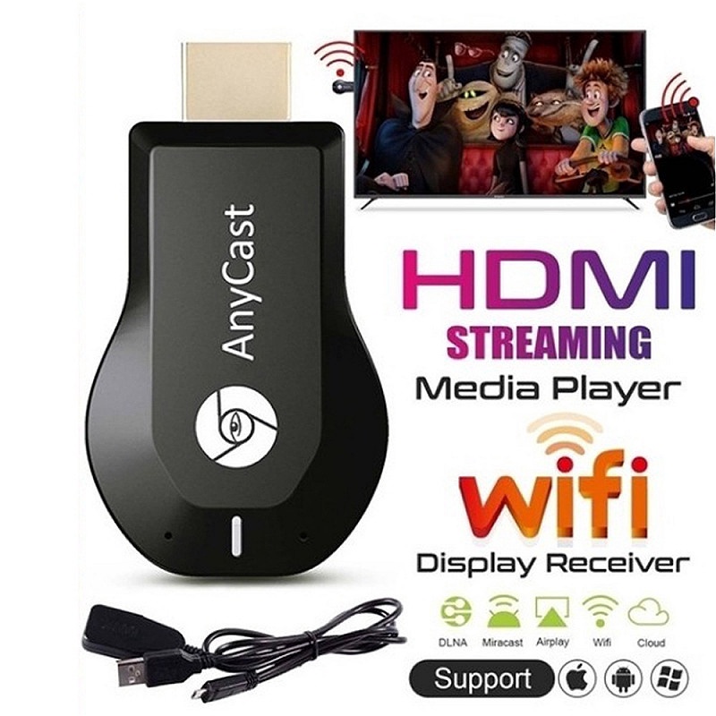 Anycast Original M9 M2 M4 Plus Wifi Dongle HDMI Amplificador De Tela Sem Fio Projetor Espelhada Airplay TV Stick Chromecast Como Mira Screen Miracast Receptor Função De Fundição P