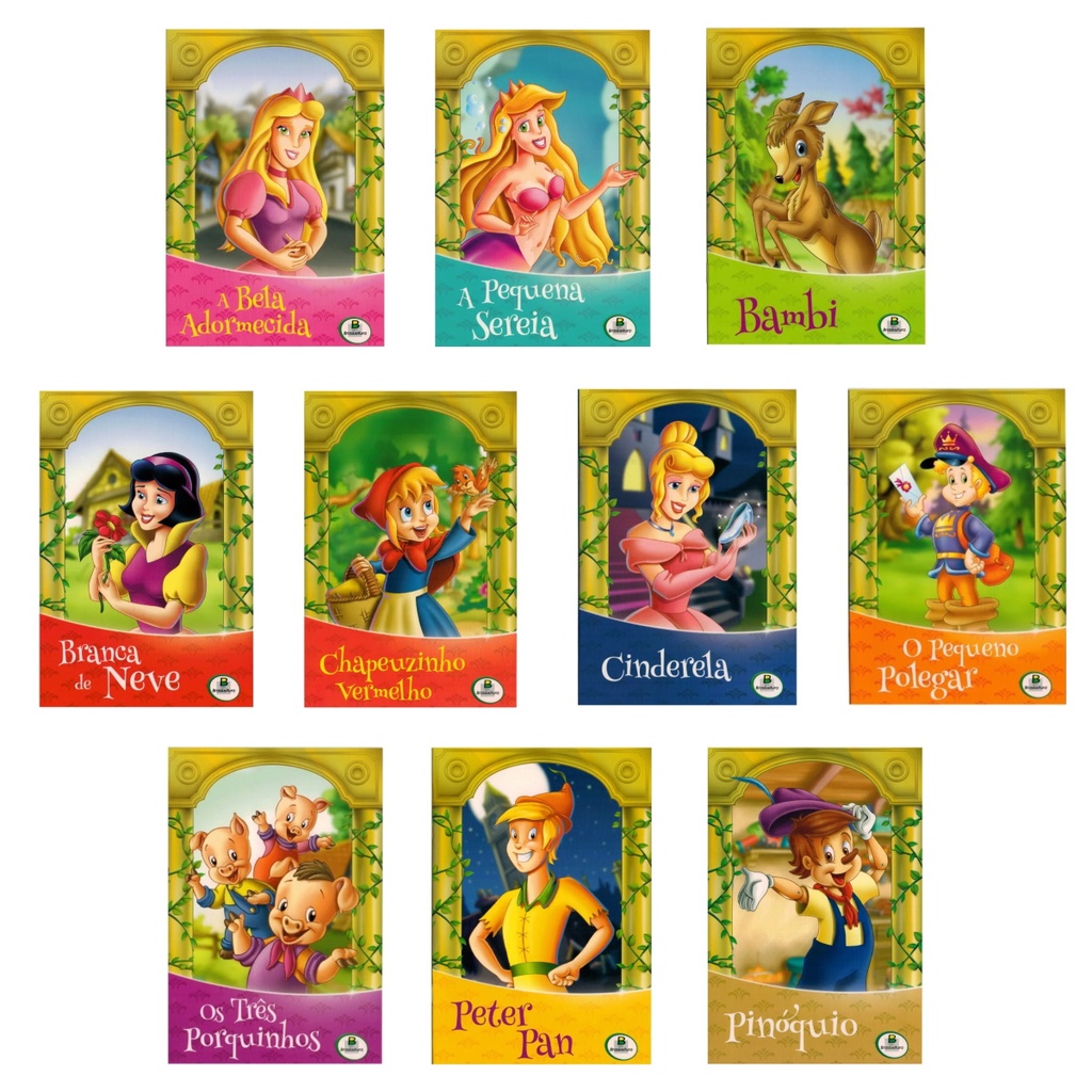 Kits 10 Livros Infantis - Histórias Clássicas - Escolha Sua Coleção